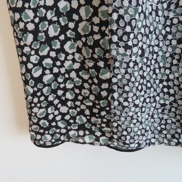 BURBERRY BRIT 100% Silk Ditsy Floral Crepe Pintuck Dress Academia Preppy Luxury - Picture 11 of 16